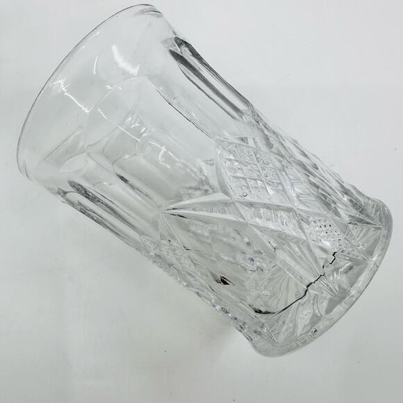 VTG Glass Anchor Hocking Tumbler Set of 5 Clear Pressed Drinkware Glasses Cups - Picture 5 of 7